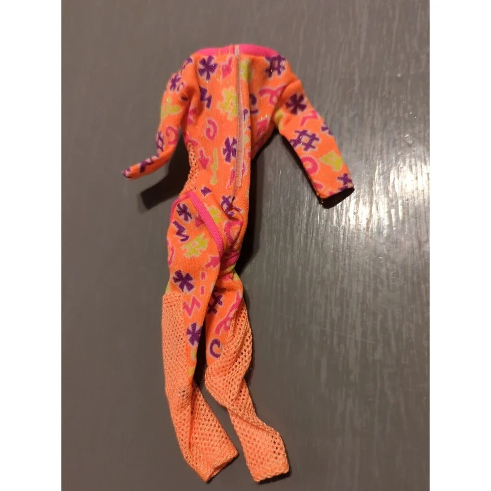 Barbie Workin Out Teresa Bodysuit Leotard Orange Mesh #17318 Mattel 1996